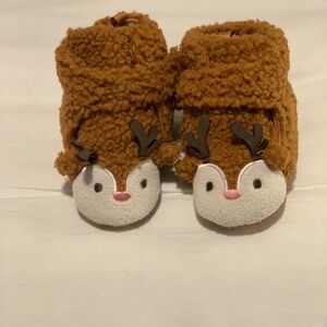 Adorable Reindeer Baby Booties